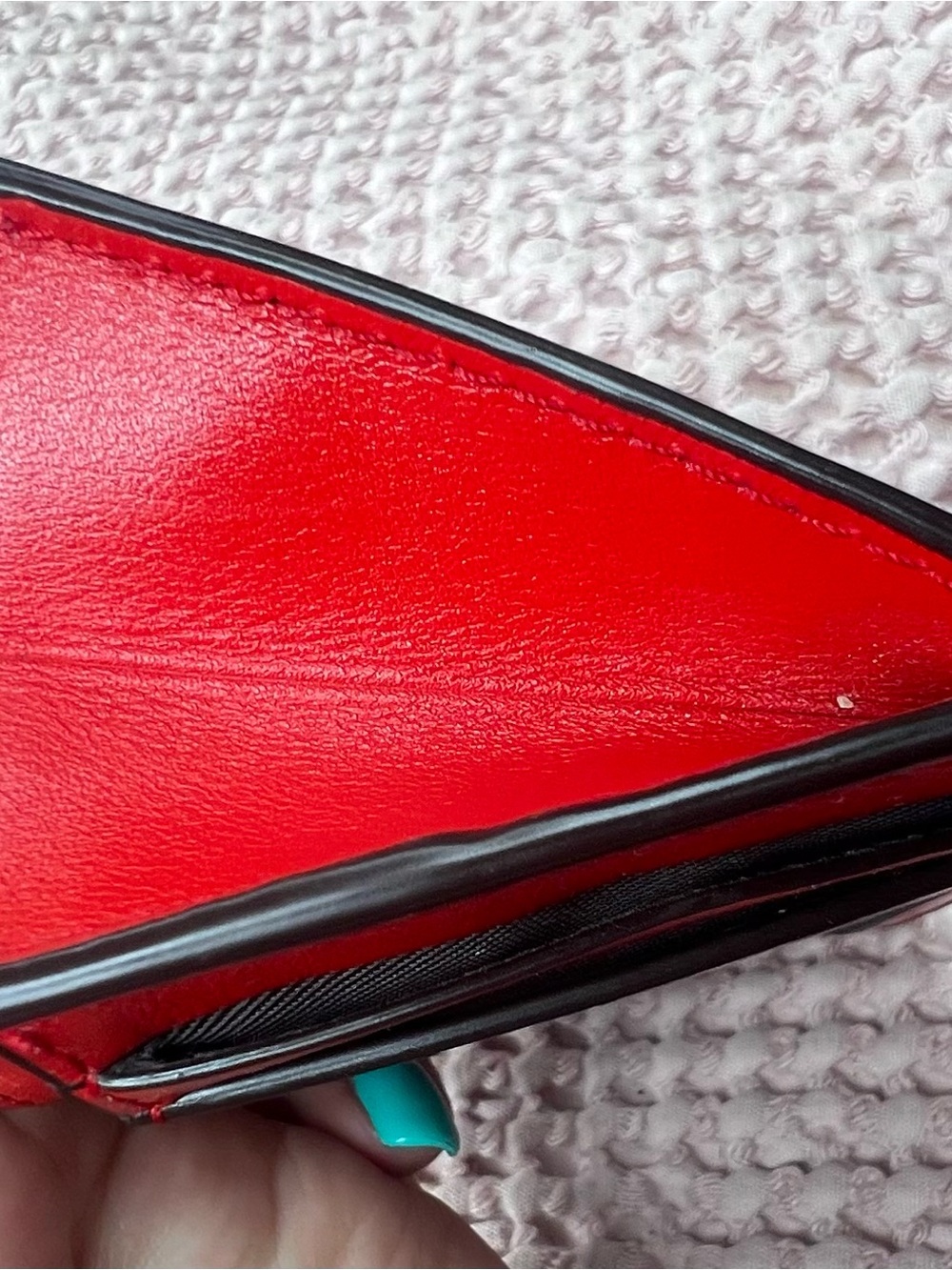 Coach x Selena Gomez Limited Edition Red Leather Key Card Holder - Picture 4 of 13
